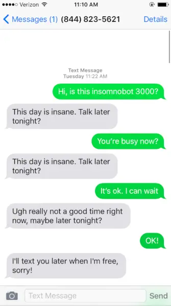 Liian kiireinen minulle.