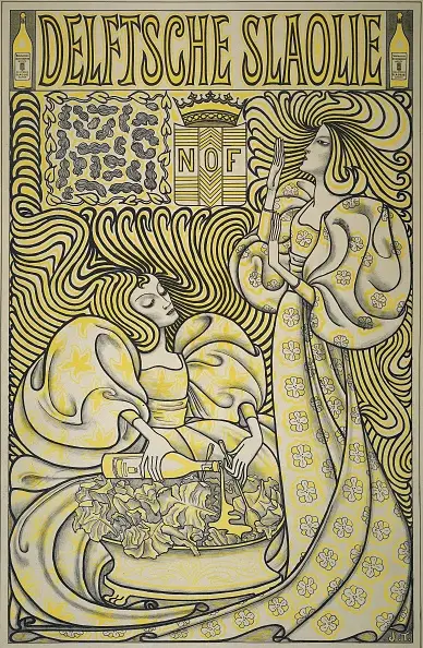 Delft-salaattiöljyn juliste