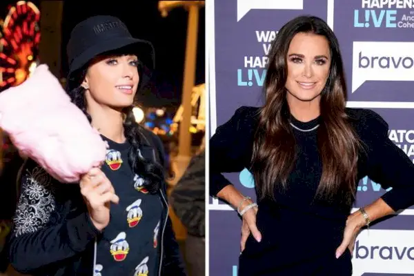 Vierekkäiset kuvat Paris Hiltonista ja Kyle Richardsista