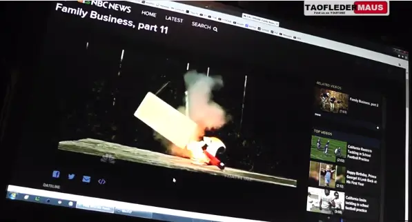 Väitetysti nostettu materiaali, jota toistetaan Datelinessa. (Kuvakaappaus YouTuben kautta)