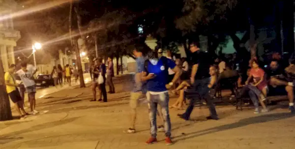 Vid Wi-Fi-parken där jag gjorde de flesta av mina försök att ansluta.