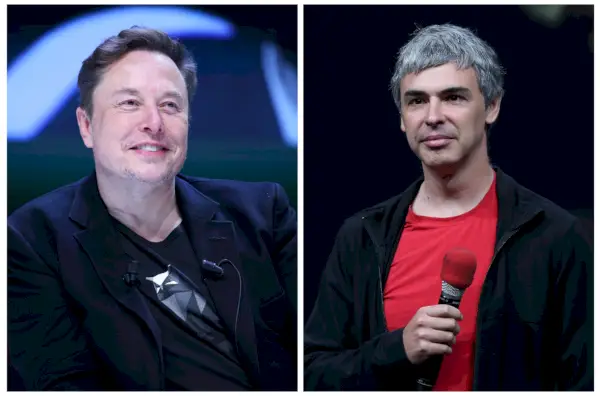 Imatges una al costat de l'altra de dos homes als panells, tots dos amb blazers negres