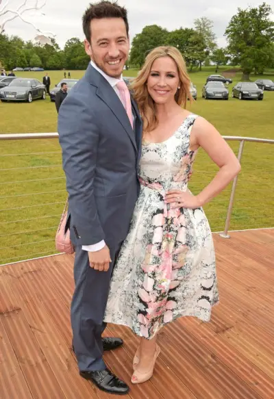 Sugababen laulaja Heidi Range kilparadalla miehensä Alex Patiakisin kanssa