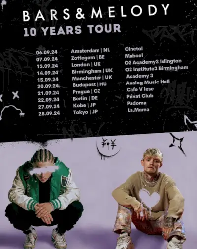 Bars And Melody partiranno per un tour mondiale entro la fine dell'anno