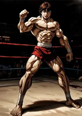 Il corpo di Baki Hanma misura il peso delle statistiche del bicipite