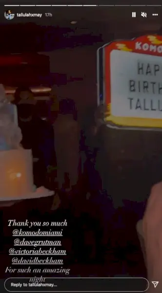 Tallulah toi pöytään valtavan syntymäpäiväkakun