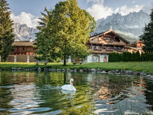 Kuva: Stanglwirtin ulkotila.