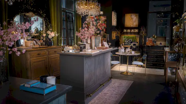 interiör i butiken Anthea Le Jardin