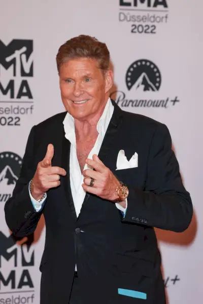 David Hasselhoff under 2022 MTV Europe Music Awards på PSD Bank Dome