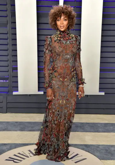 Kuva: Naomi Campbell osallistumassa 2019 Vanity Fairin Oscar-juhliin.