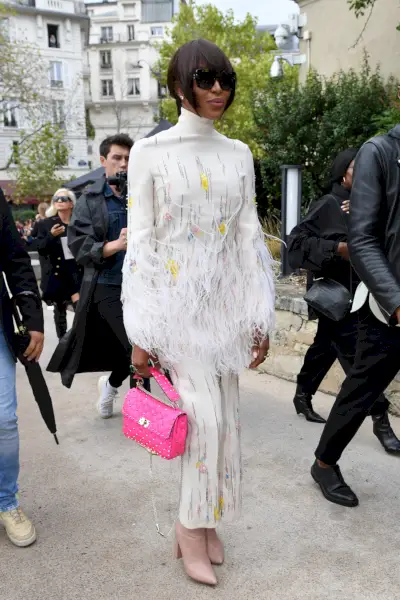 Kuva: Naomi Campbell. osallistumassa Valentino Paris Fashion Week -näytökseen vuonna 2019.