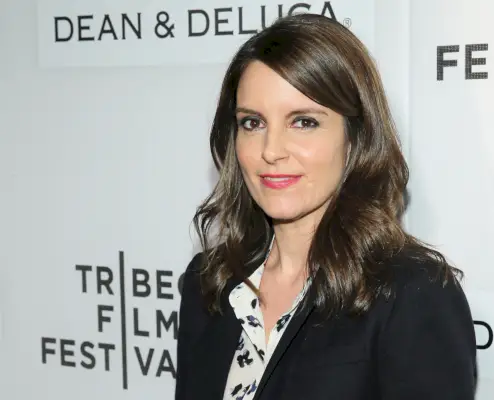Tina Fey al Tribeca Talks Storytellers: Tina Fey con Damian Holbrook, al Tribeca Film Festival 2016 il 19 aprile 2016 a New York City.