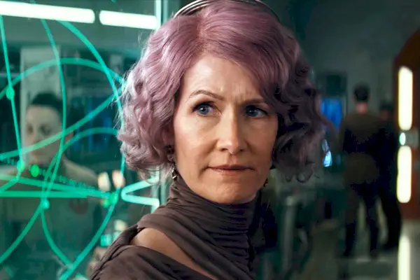 Laura Dern vara-amiraali Amilyn Holdon roolissa Star Wars: The Last Jedi -elokuvassa.