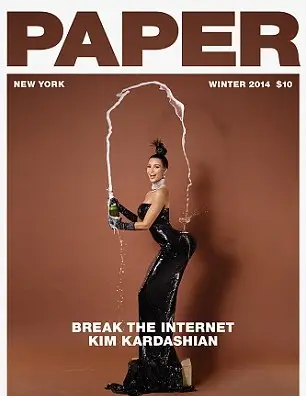 Kim Kardashian Sectrie Obiettivi sulla copertina della rivista Paper 2014