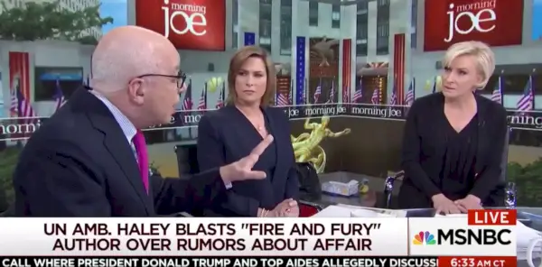 Michael Wolff kastades av MSNBC:s 'Morning Joe' för Nikki Haley Affair Rykten