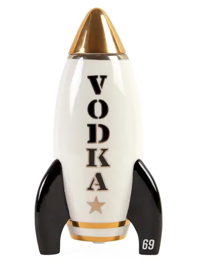 Kultainen yksityiskohtainen Vodka Rocket Decanter
