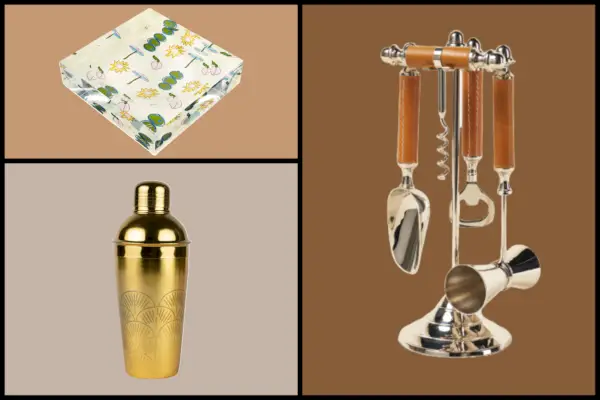 Parhaat baarikärryjen tarvikkeet tyylikkääseen viihteeseen