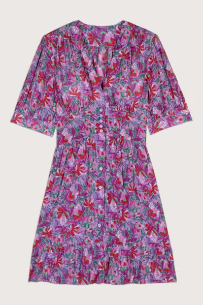 lyhythihainen kukkainen paitamekko