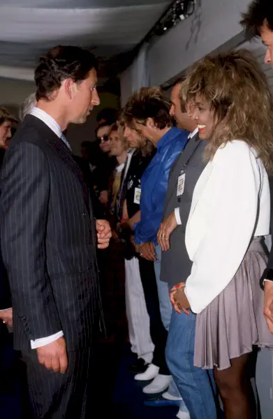 Tina Turner podczas spotkania z księciem Karolem