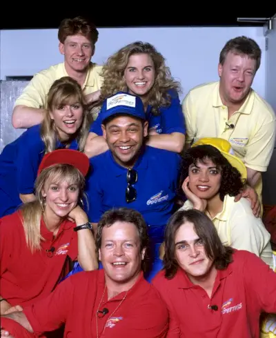 Simon Parkin, Andrea Boardman, Keith Chegwin, Suzanne Dando, Craig Charles, Jenny Powell, Michaela Strachan, Bruno Brookes och Les Hill medverkade alla i Go Getters på 1990-talet