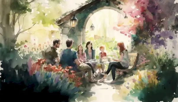 Vaaka ystävät ja perhe