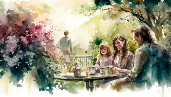 Härkä ystävät ja perhe